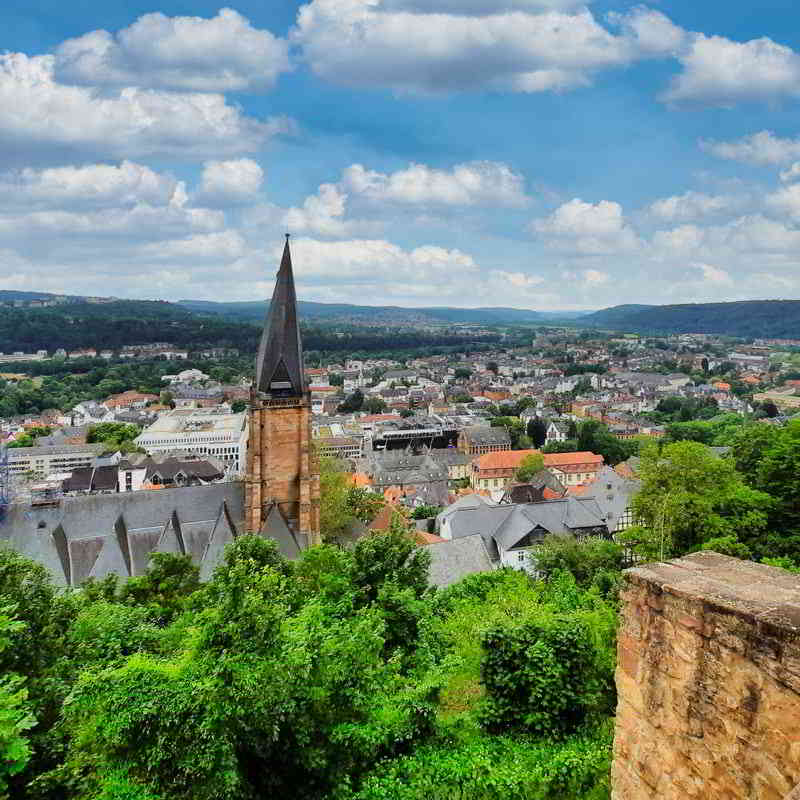 Blick über Marburg